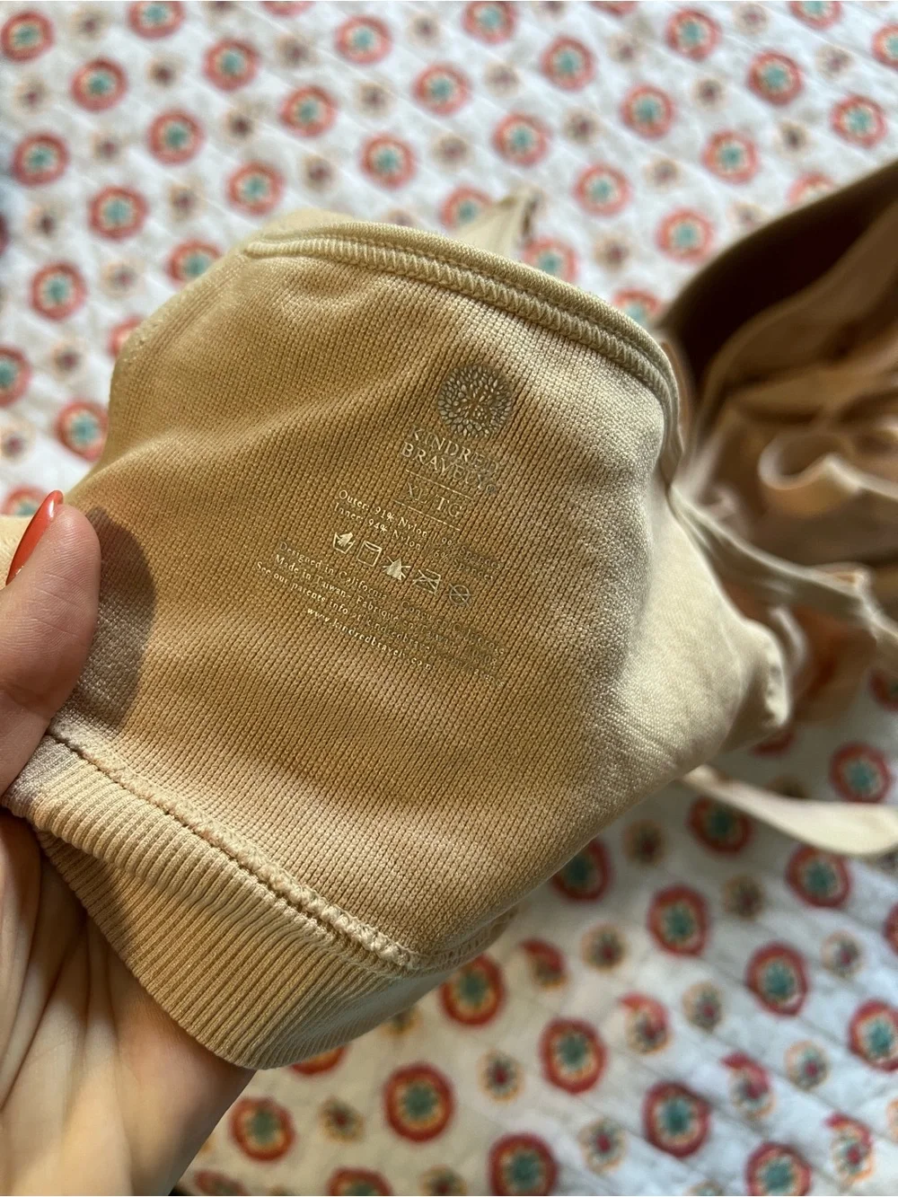 Kindred Bravely Nursing / Pumping Maternity Bra size XL Beige